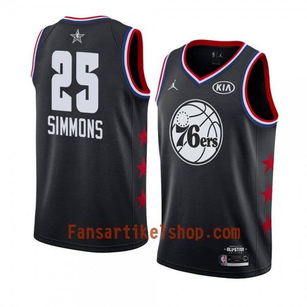 Philadelphia 76ers Trikot Ben Simmons 25 2019 All-Star Jordan Brand Schwarz Swingman - Herren Philadelphia 76ers Trikot Ben Simmons 25 2019 All-Star Jordan Brand Schwarz Swingman - Herren